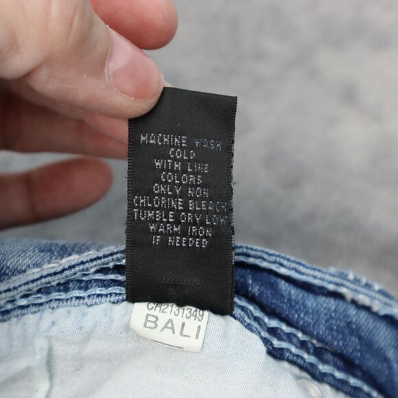 Twentyone Black by RU21 Pants Womens 12 Blue Denim Slimboot Distressed Jeans - Picture 7 of 16